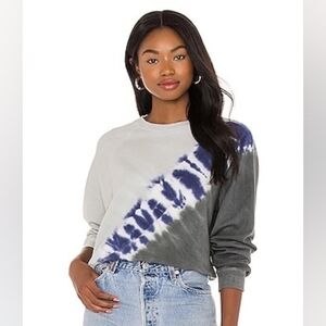 Electric & Rose Blue and Gray Tie-Dye Sweatshirt